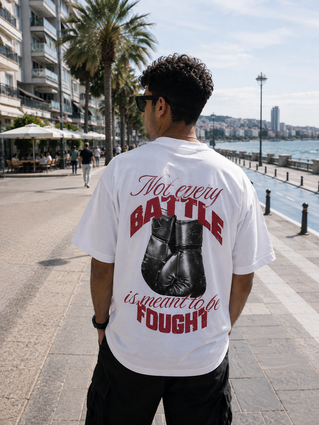 VAEL Not Every Battle Baskılı Oversize T-Shirt